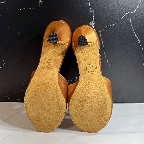 Pro Dancer Peep Toe Heel Brown sz 8.5 - Picture 8 of 8